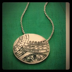 Silpada Sterling Silver Scrimshaw Necklace